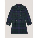 Kids Relaxed Fit Tartan Trench Coat