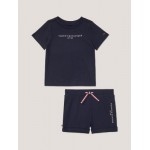 Babies Tommy Logo T-Shirt and Short Set