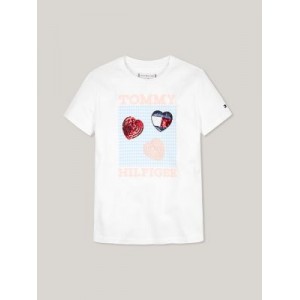 Kids Hilfiger Heart Sequin T-Shirt