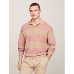 Relaxed Fit Linen-Blend Rugby Polo