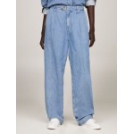 Relaxed Fit Pleated Denim Chino