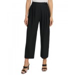 Womens Belted Pleated Pants