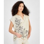 Womens Placement Butterfly Paisley Blouse