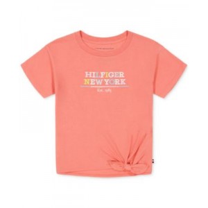 Toddler Girls Tie-Front Logo Graphic T-Shirt