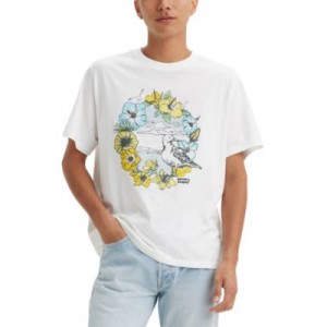 Mens Relaxed-Fit Seagull Graphic T-Shirt
