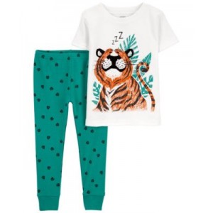 Toddler Boys 2 Piece Tiger 100% Snug Fit Cotton Pajamas