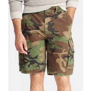 Mens Big & Tall Relaxed Fit 10 Camouflage Cotton Cargo Shorts