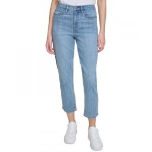 Womens High-Rise Slim Straight Jeans