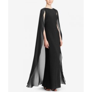 Georgette-Cape Gown