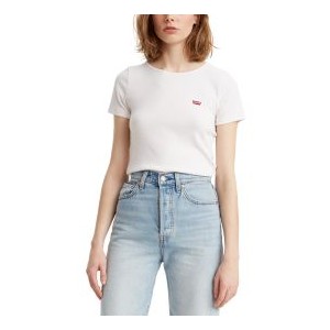 Womens Slim Fit Honey Ribbed Logo T-Shirt