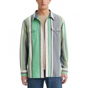 Mens Worker Relaxed-Fit Button-Down Shirt