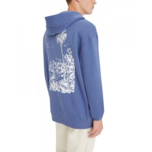 Mens Relaxed-Fit Palm Tree Graphic Hoodie