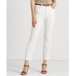 Womens High-Rise Straight Ankle Jeans