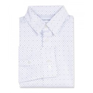 Little Boys Slim-Fit Stretch Logo Dot-Print Dress Shirt