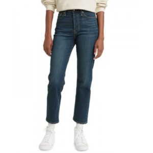 Womens Wedgie Straight-Leg High Rise Cropped Jeans