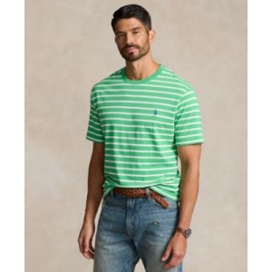Mens Big & Tall Striped Cotton Jersey T-Shirt