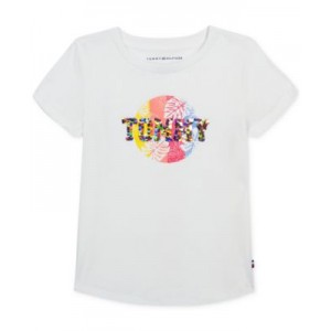 Toddler Girls Surf Flip Sequinned Logo Graphic T-Shirt