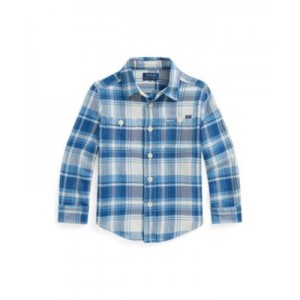 Toddler and Little Boys Plaid Cotton Flannel Workshirt