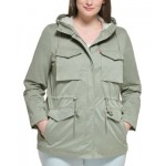 Plus Size Zip-Front Long-Sleeve Hooded Jacket