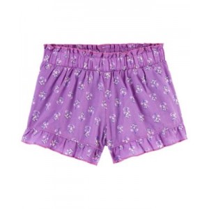 Toddler Girls Floral Poplin Shorts