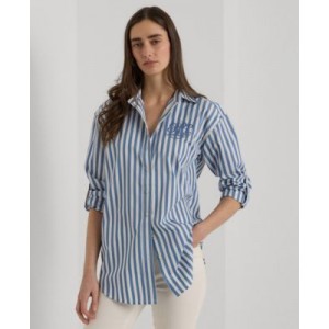 Womens Cotton Striped Shirt Regular & Petite