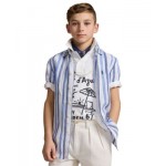 Big Boys Striped Linen Short-Sleeve Shirt