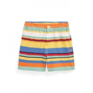 Toddler and Little Boys Striped Cotton Mesh Short