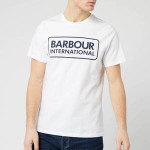 Barbour International Mens Essential Large Logo T-Shirt - White