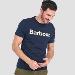 Barbour Heritage Mens Logo T-Shirt - New Navy