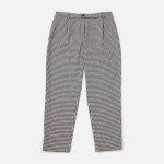 Tommy Hilfiger Womens Y/D Houndstooth Tapered Pants - Small Houndstooth/Des Sky Ecru