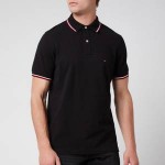 Tommy Hilfiger Mens Core Tommy Tipped Polo Shirt - Black