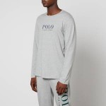 Polo Ralph Lauren Mens Boxed Logo Long Sleeve Top - Andover Heather