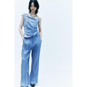 WRINKLED PLEATED PANTS ZW COLLECTION