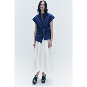 ZW COLLECTION KNOTTED POPLIN SHIRT