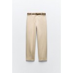 BELTED CHINO PANTS