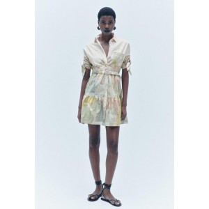 PRINTED SHORT DRESS ZW COLLECTION