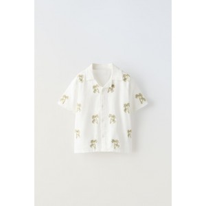 EMBROIDERED PALM TREE SHIRT