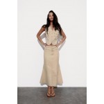 WASHED EFFECT LONG SKIRT