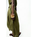 ZW COLLECTION BELTED WRINKLED DRESS