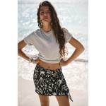 KNOTTED PRINTED MINI SKIRT