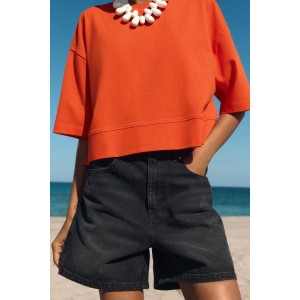 Z1975 HIGH-WAISTED MOM FIT SHORTS