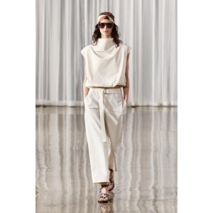 ZW COLLECTION BUCKLED POPLIN PANTS
