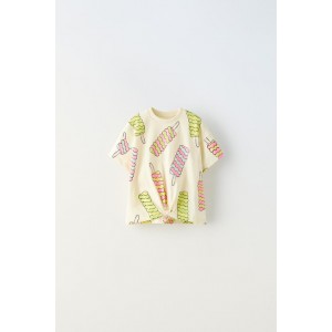 KNOTTED PRINTED T-SHIRT