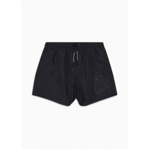 Fabric swim shorts with logo