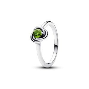 Spring Green Eternity Circle Ring - August