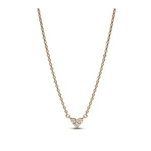 Triple Stone Heart Collier Necklace - Pandora Shine