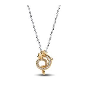 Two-tone Chinese Year of the Dragon Collier Necklace - Pandora Shine