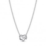 Sparkling Infinity Heart Collier Necklace
