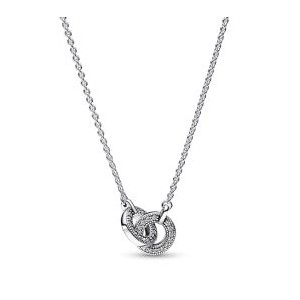 Pandora Signature Intertwined Pave Pendant Necklace