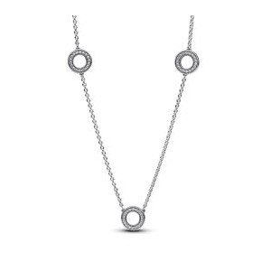 Pave Circles Chain Necklace